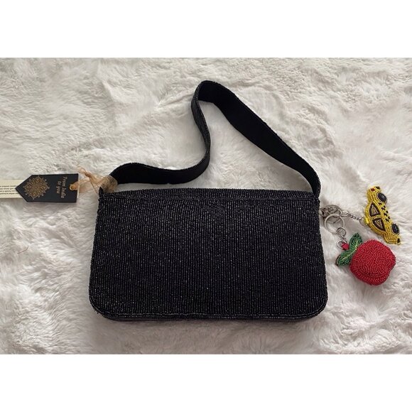 New York City NYC Beaded Bag with Charms Taxi Cab And Apple Made In India Viral - Picture 10 of 12